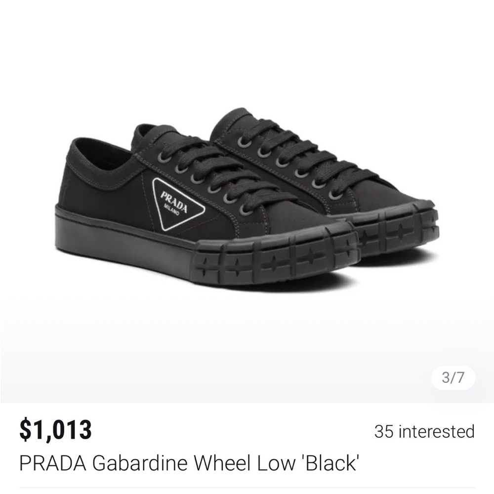 Prada black sneakers like new